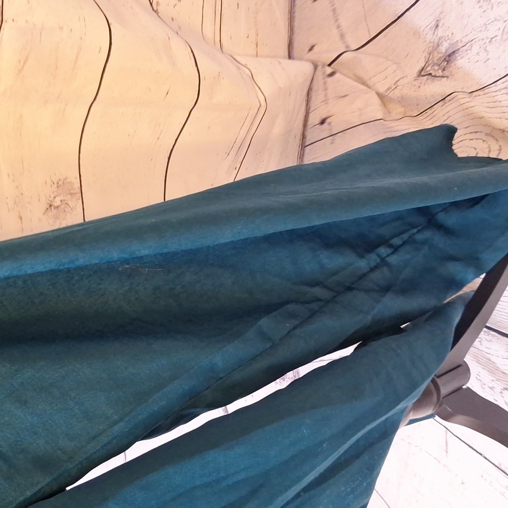 Evolutionary Teal Satin Jumpsuit Women's Medium Sleeveless Tie Waist #918 - Picture 4 of 8